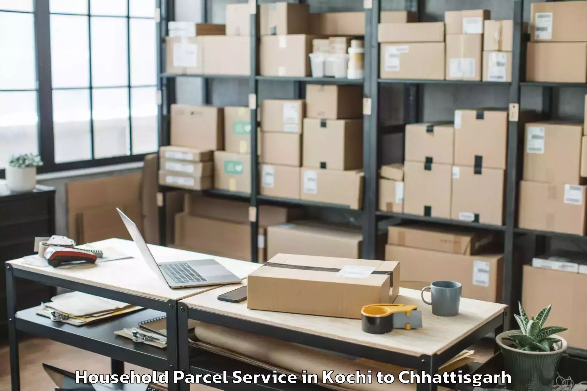 Book Kochi to Balod Household Parcel Online